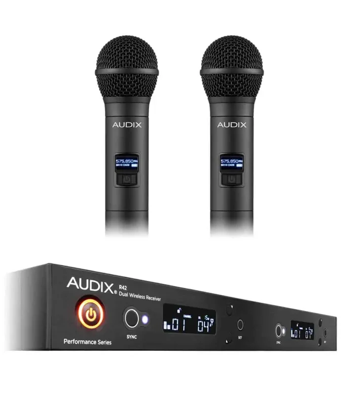 Audix AP42 OM2, Dual Handheld Wireless Microphone System – 554 – 586 MHz