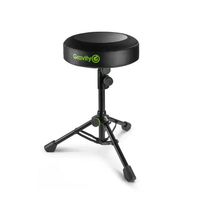 B-Stock: Gravity GFDSEAT1 Round Musicians Stool Foldable, Adjustable Height