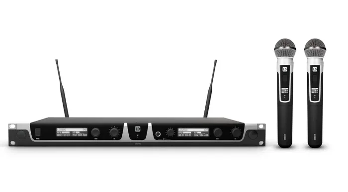 B Stock: LD Systems U504.7 HHD 2 US, Dual – Wireless Microphone System with 2 x Dynamic Handheld Microphone – 470 – 490 MHz