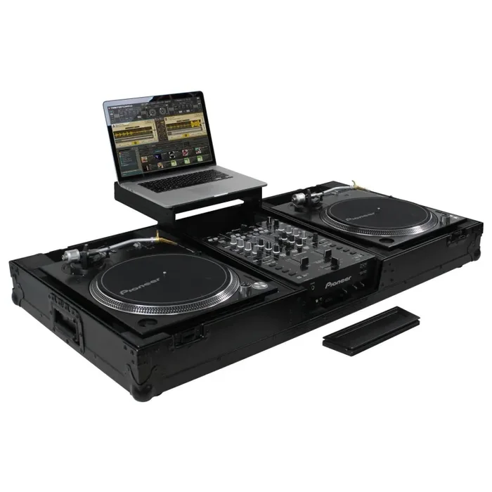 B-Stock: Odyssey FZGSLBM10WRBL Low Profile 10″ Format DJ Mixer and Two Battle Position Turntables DJ Flight Coffin Case