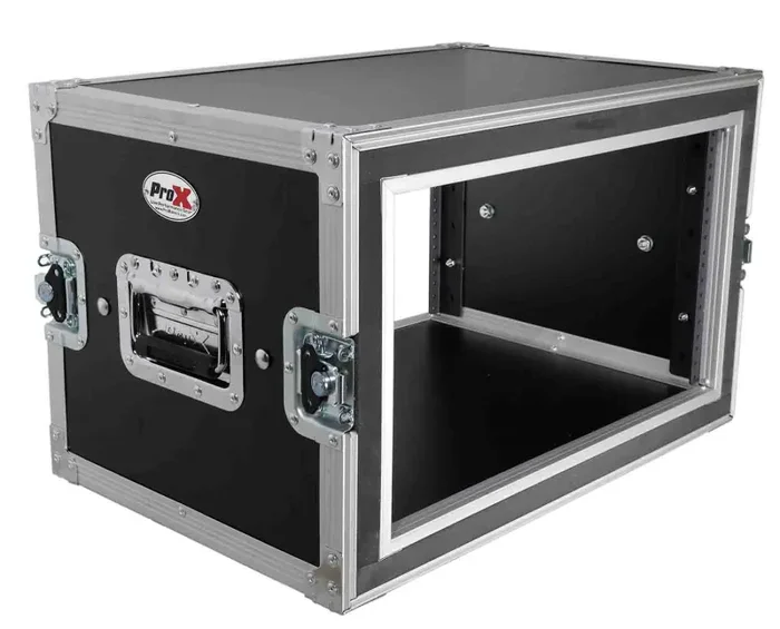 B-Stock: ProX T-6RSP14, 6U Vertical Shockproof Effects Rack 14″ Depth Rail to Rail with Handles