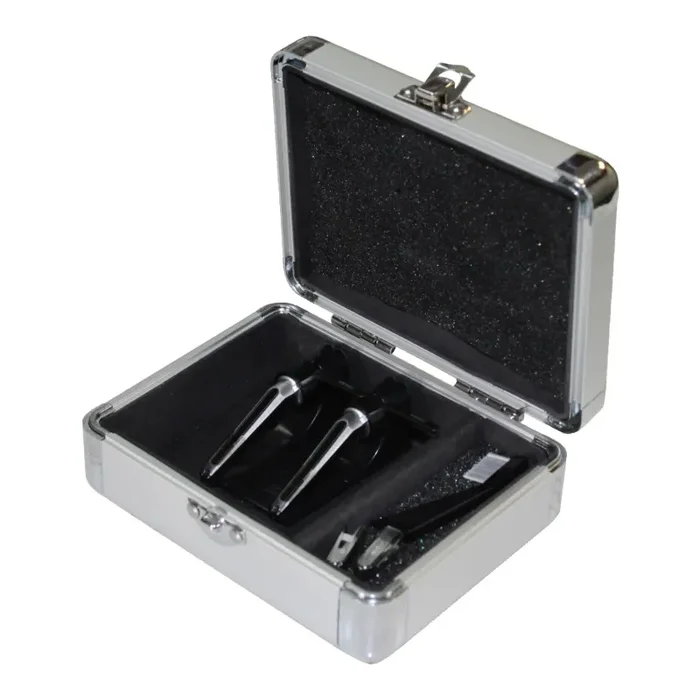 B-Stock Scratch & Dent: Odyssey KCC2PR2SL, KROM Series Silver PRO2 Case For Two Turntable Needle Cartridges