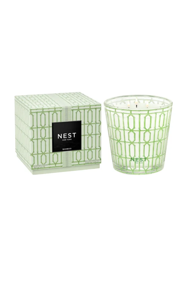 BAMBOO DECORATIVE 3 WICK CANDLE