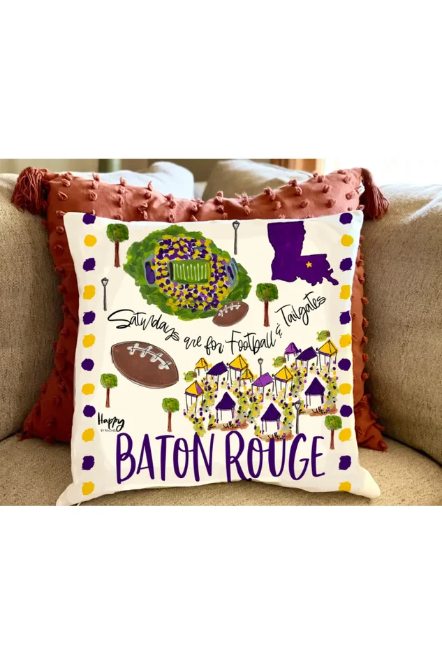 BATON ROUGE DOUBLE SIDED PILLOW