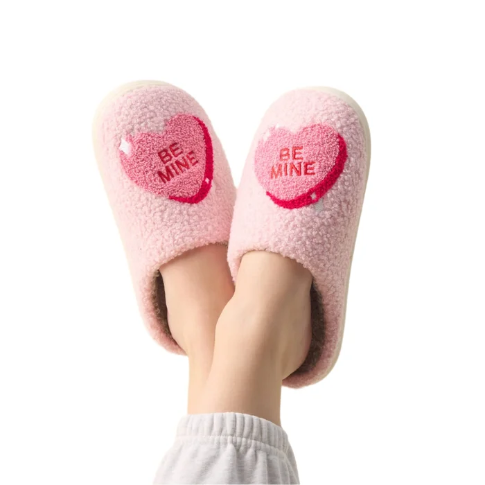 Be Mine Fuzzy Slippers