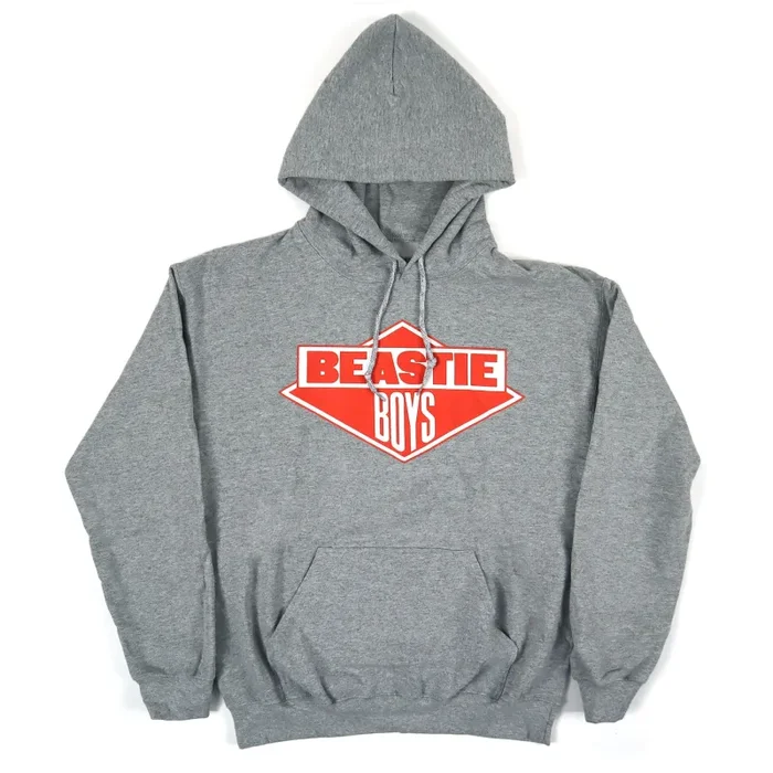 Beastie Boys: Red Ink Logo Hoodie – Grey