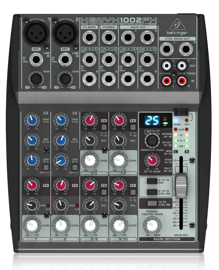 Behringer 1002FX, 10-Input 2-Bus Mixer with XENYX Mic Preamps