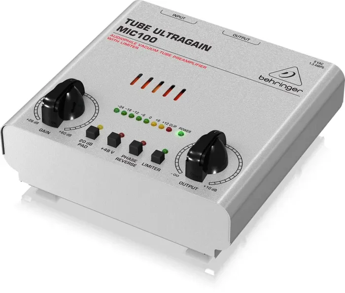 Behringer MIC100, Audiophile Vacuum Tube Preamplifier With Limiter Hot on Sale