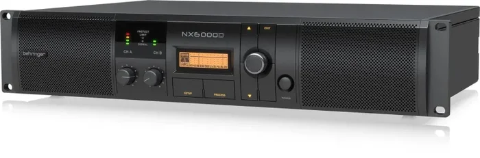 Behringer NX6000D, Ultra-Lightweight 6000-Watt Class-D Power Amplifier With DSP Control And Smartsense Loudspeaker Impedance Compensation