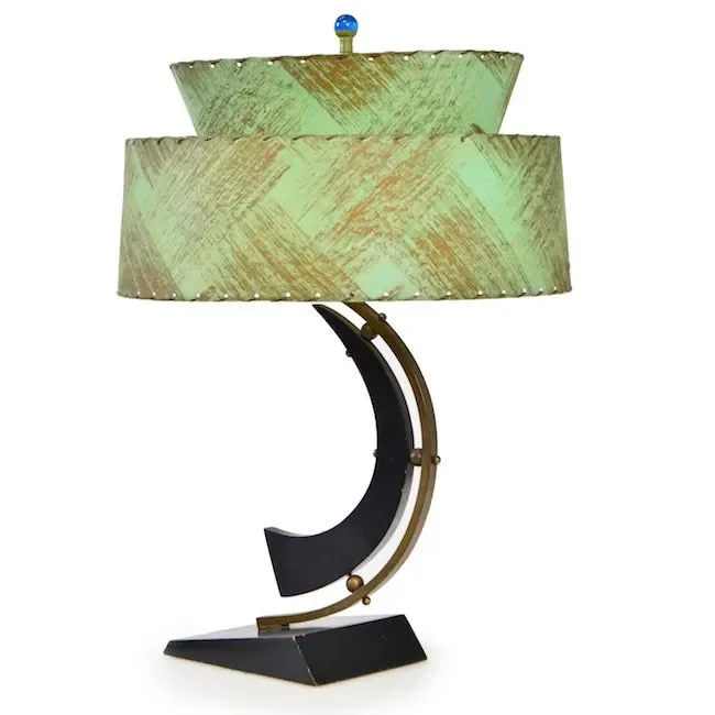 Black & Green Abstract Funky Table Lamp on Sale