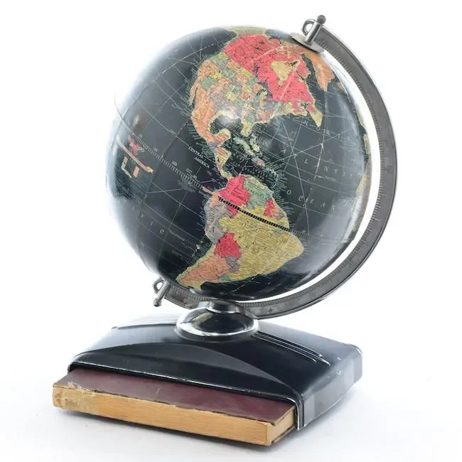Black Globe on Bookstand