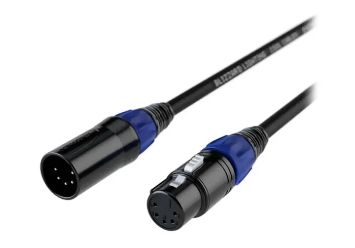 Blizzard 5-Pin DMX Cable XLR Male to Female – 25 Ft