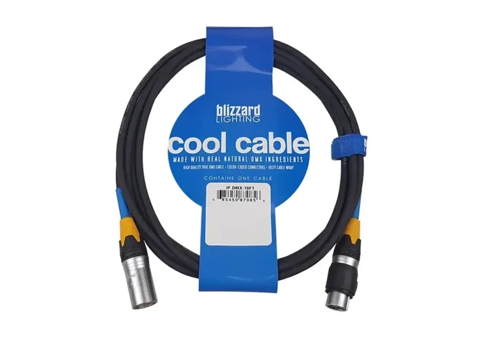 Blizzard DMX-IP-25Q, IP65 Rated 3-Pin DMX Cable Male to Female – 25 Ft