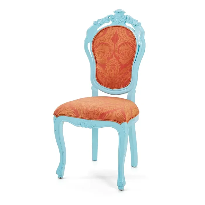 Blue & Red Victorian Side Chair Online Hot Sale