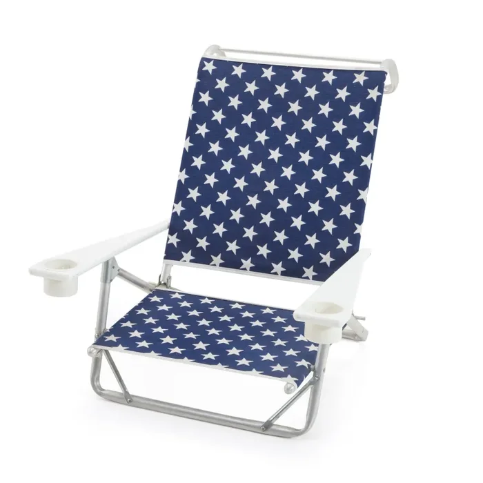 Blue & White Stars Folding Chair