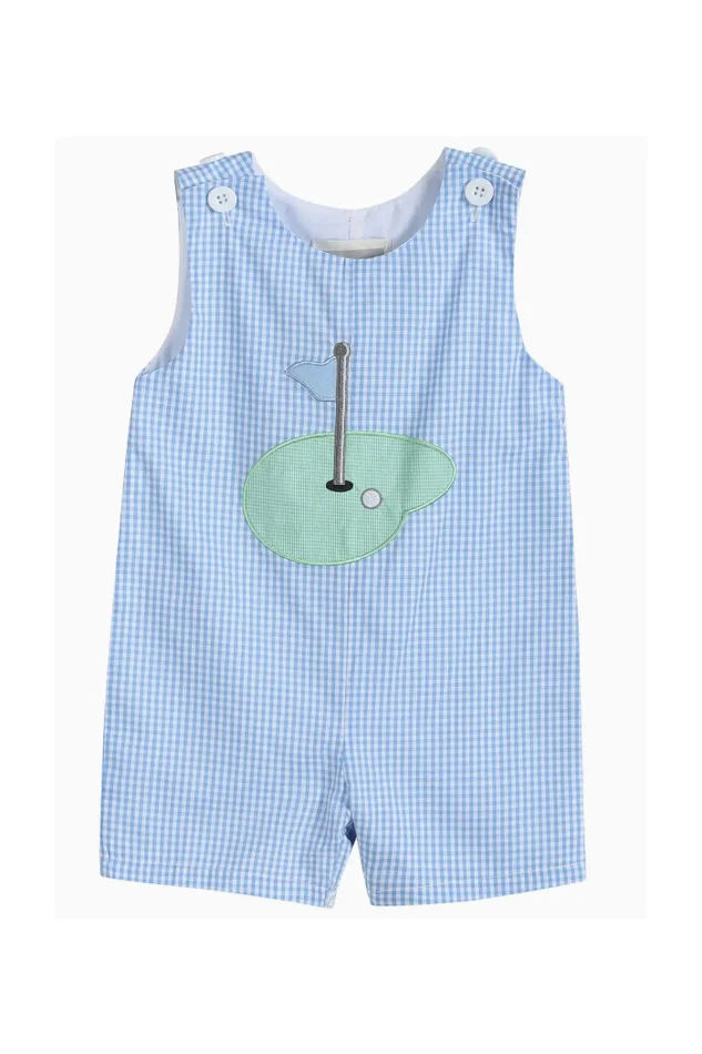 BLUE GINGHAM GOLF HOLE SHORTALL