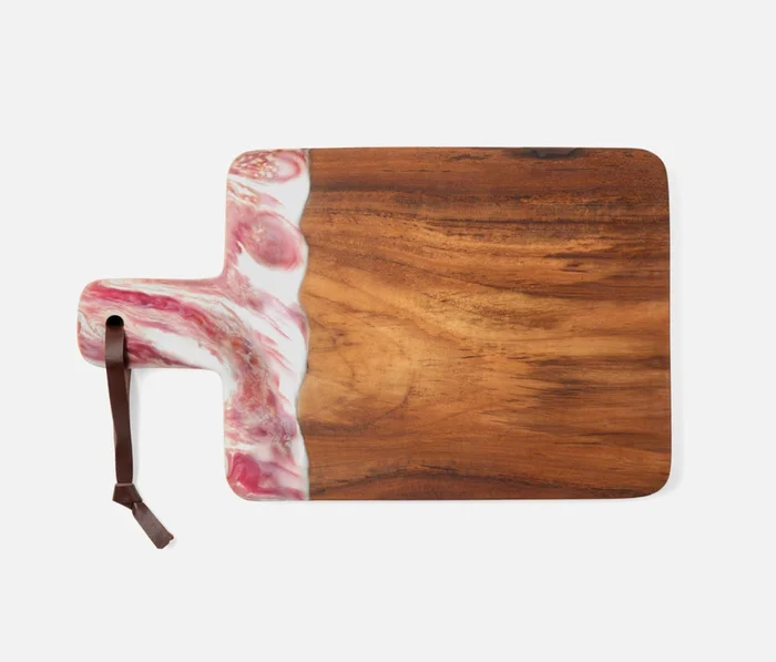 Blue Pheasant Austin Large Pink Swirled Serving Board