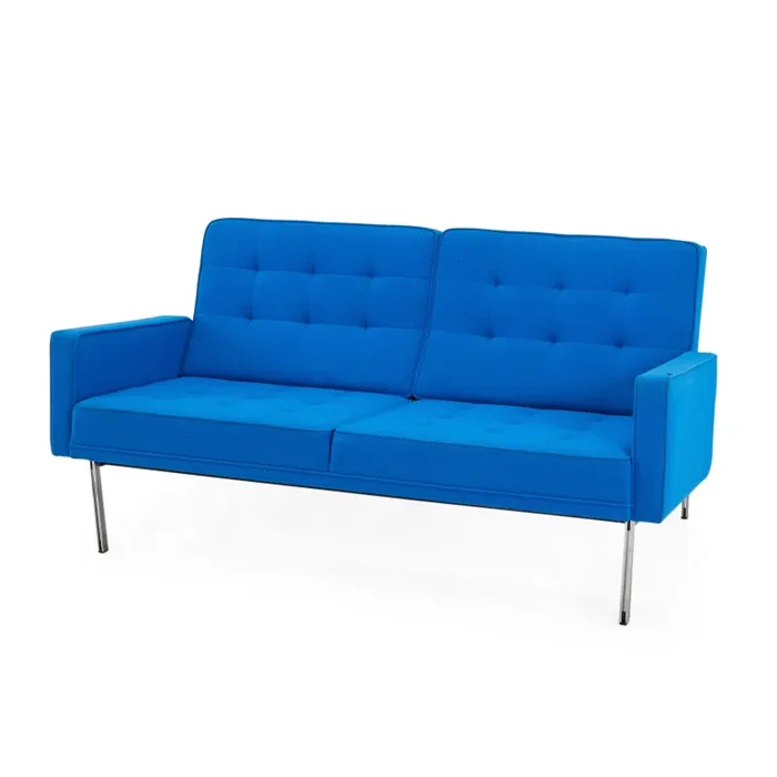Blue Split Rail Modern Loveseat Fashion