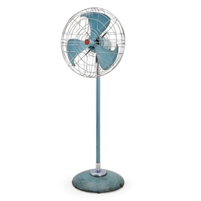 Blue Vintage GE Standing Fan