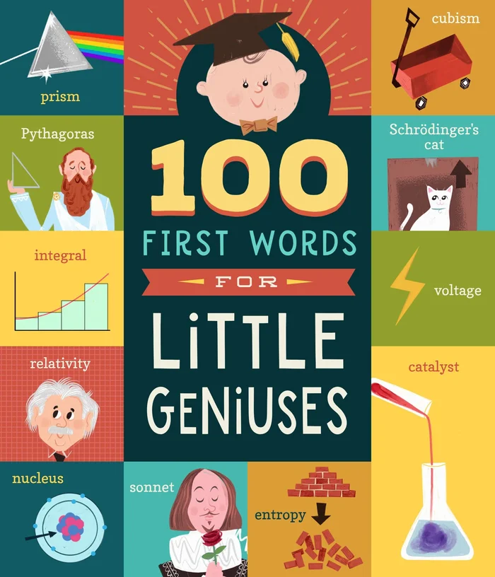 Board Book – 100 First Words for Little Geniuses
