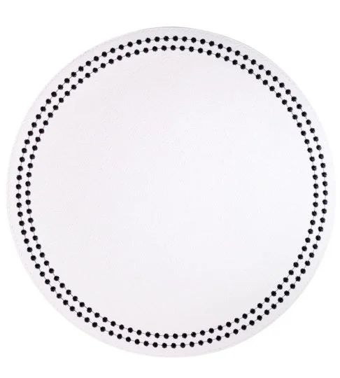 Bodrum Pearls White/Black Placemat