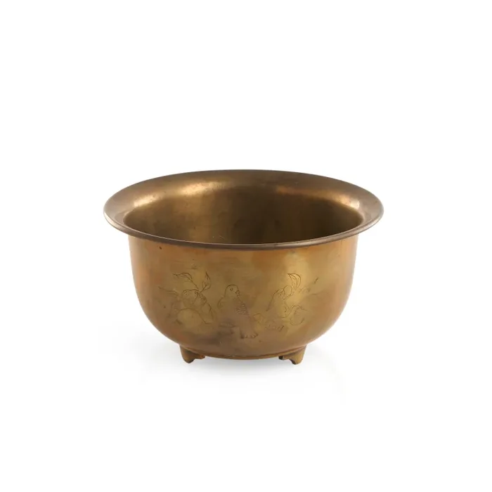 Brass Etched Nesting Bowl Small Fashion