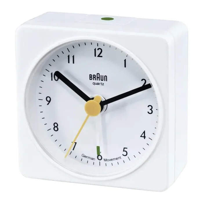 Braun: Classic Travel Alarm Clock – White (BN-BC02W) Discount