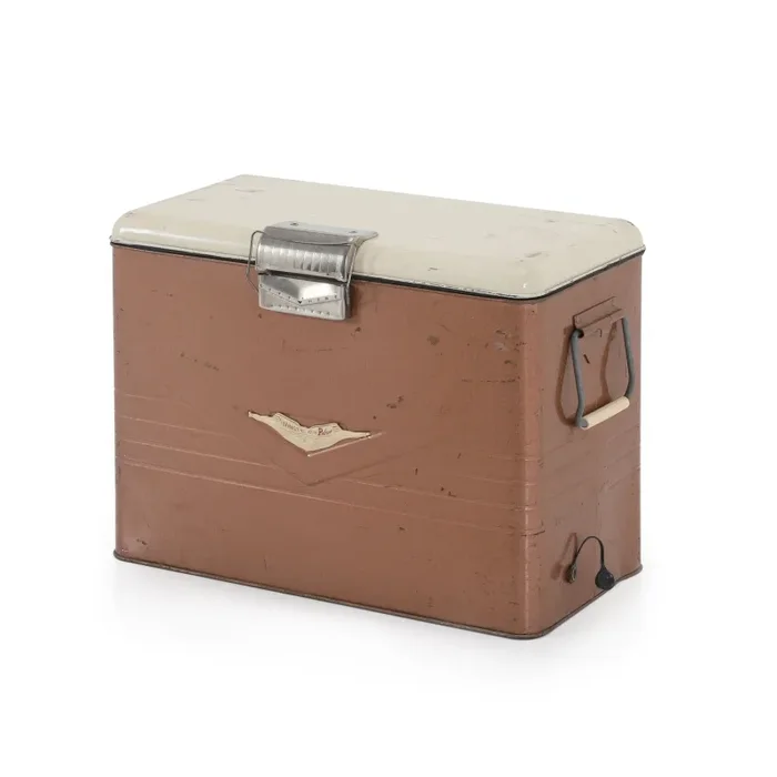 Brown Vintage Metal Cooler
