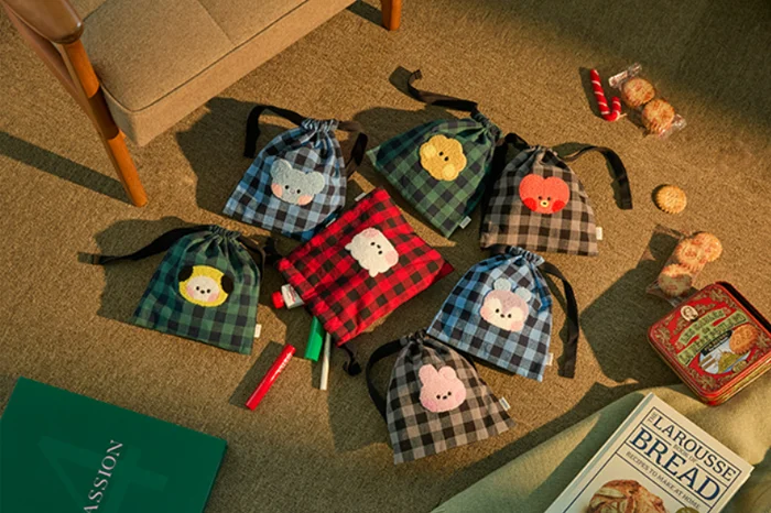 BT21 – Minini Basic Check String Pouch