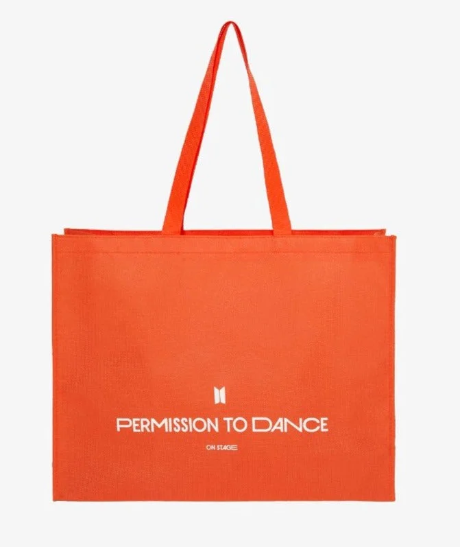 BTS Permission To Dance (PTD) On Stage Merch – Orange Shopper Bag