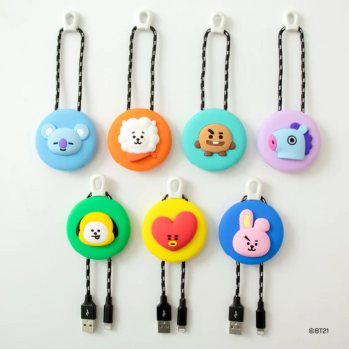 BTS x BT21 SCHLÜSSELRING 8PIN KABEL