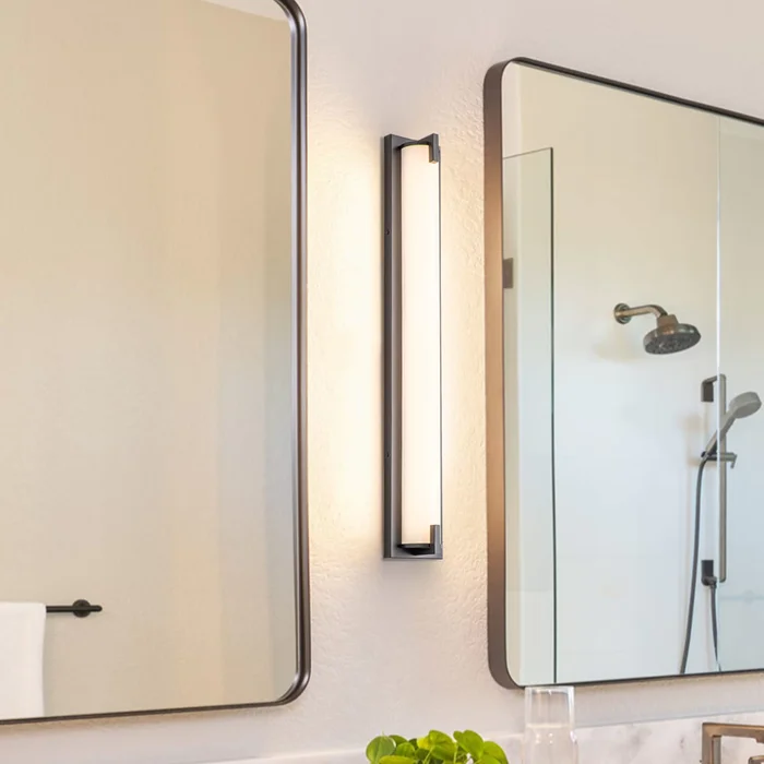 C Cattleya Oil-rubbed Bronze Integrated LED Vanity Light Indoor Wall Sconce with Acrylic Shade – Oil-rubbed Bronze