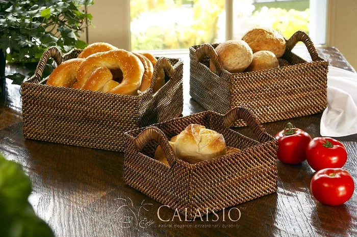 Calaisio Large Square Basket With Handles