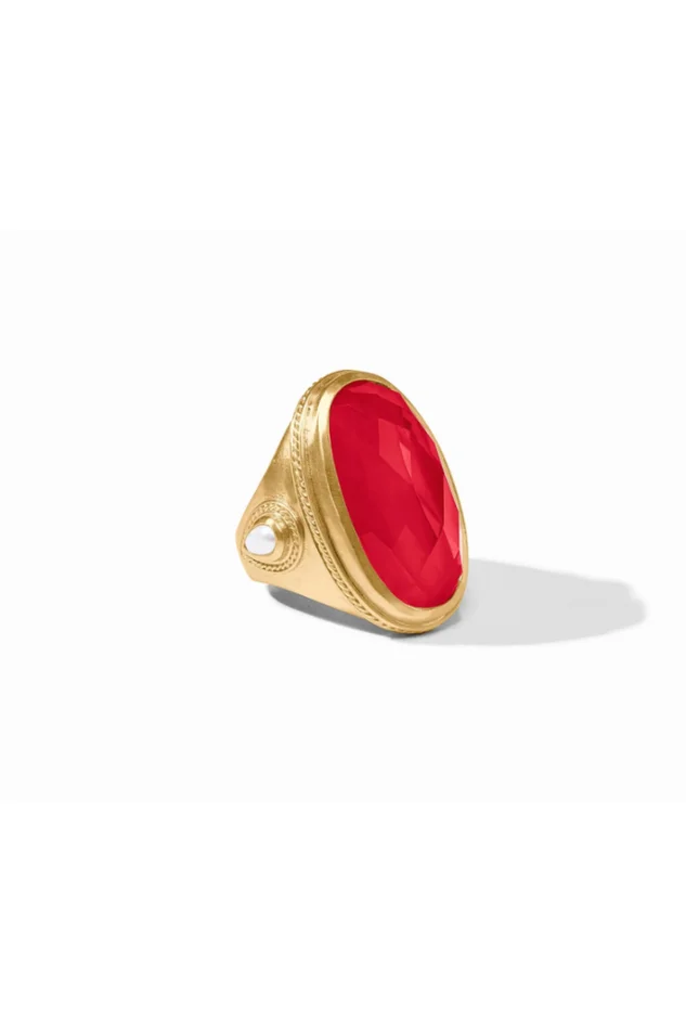 CANNES STATEMENT RING IRIDESCENT STRAWBERRY