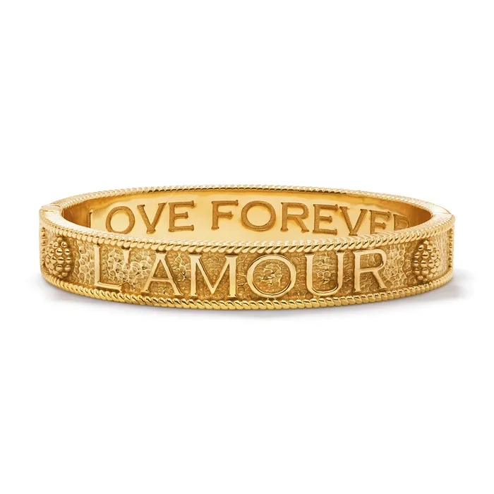 Capucine De Wulf L’Amour Toujour Hinged Bangle In Gold