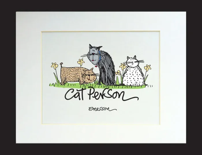 Cat Person Matted Print