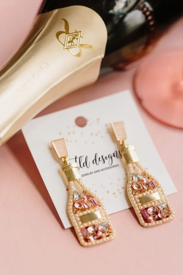 CHAMPAGNE BOTTLE EARRINGS