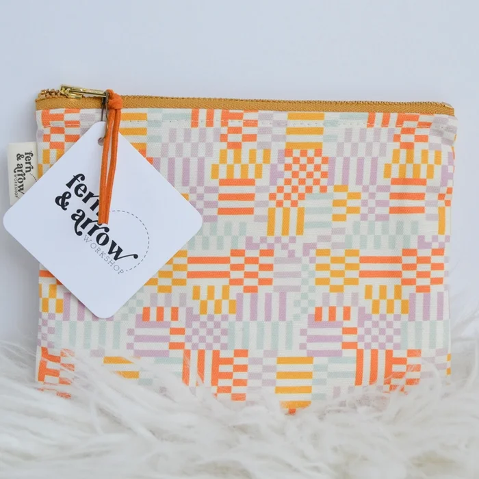 Checker Daydream Zipper Pouch Coin Purse