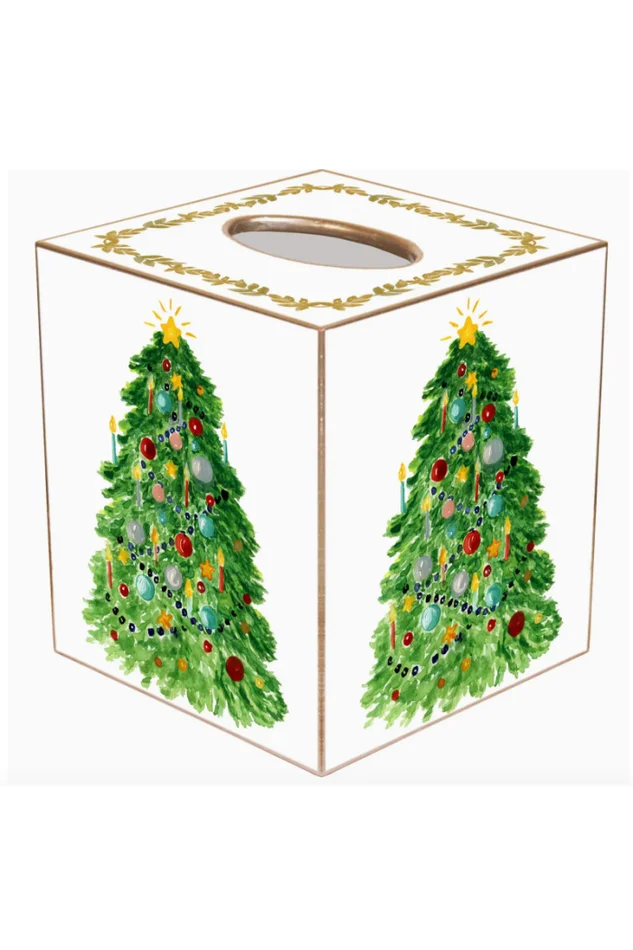 CHRISTMAS TREE TISSUE BOX