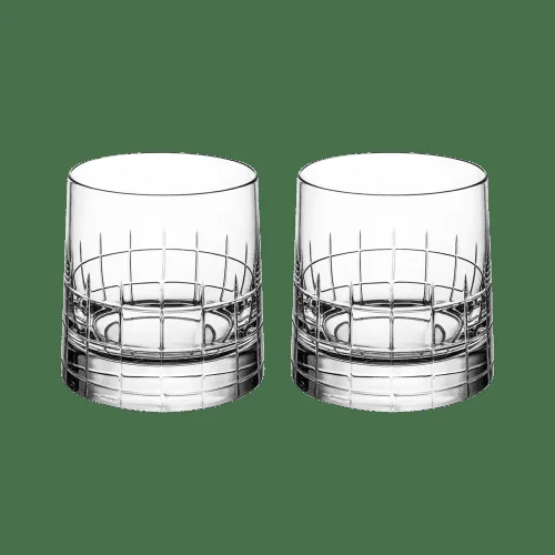 Christofle Graphik Double Old Fashioned Glass, Set of 2