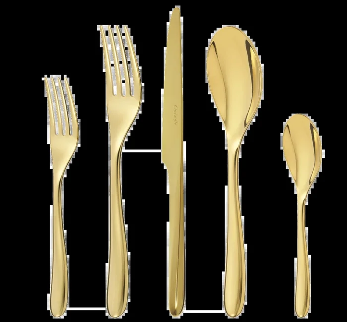 Christofle L’Ame Gold Stainless Steel 5Pc. Place Setting