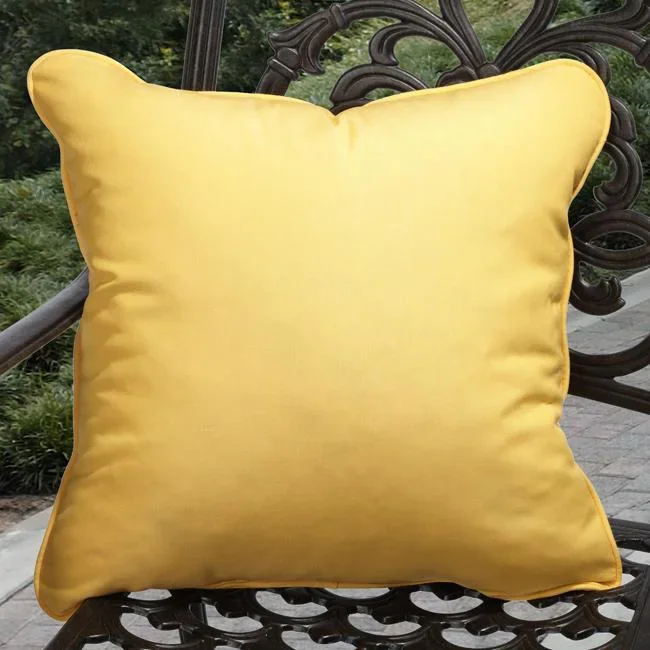 Clara Outdoor Yellow Pillows Made with Sunbrella (Set of 2)