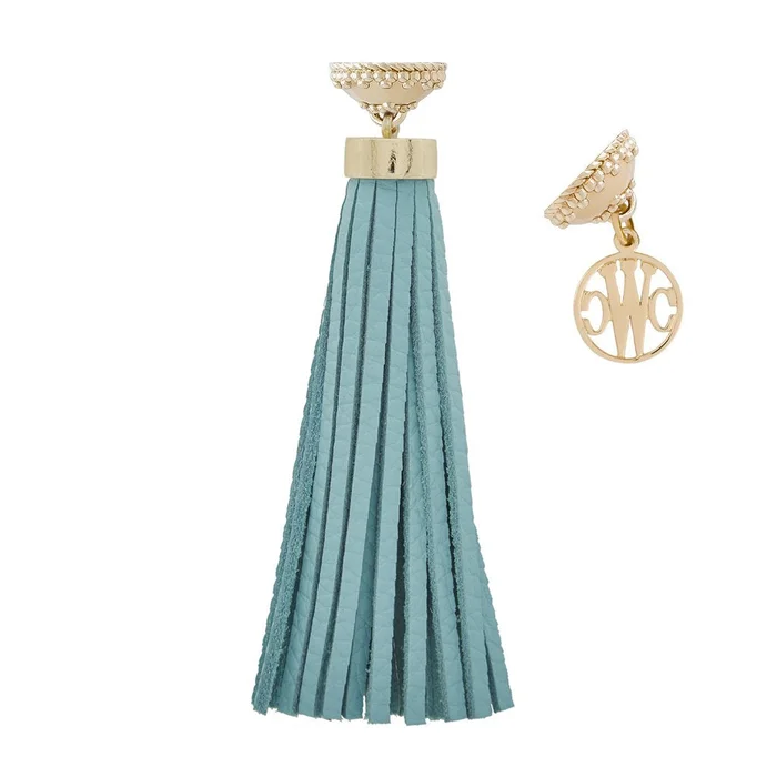 Clara Williams Baja Teal Leather Tassel