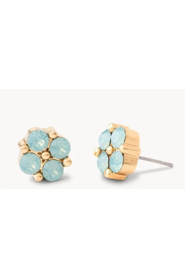 CLOVER GEM STUD EARRINGS
