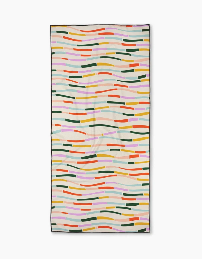 Colorful Currents Beach Towel