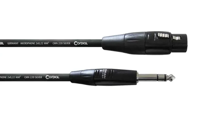 Cordial CIM FV, Balanced XLR to Stereo Jack Microphone Cable