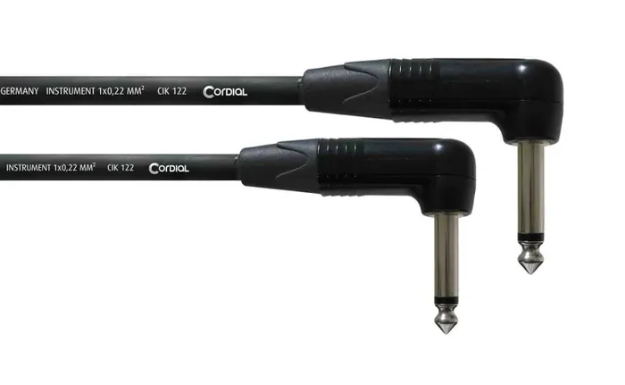 Cordial CPI RR, 1/4″ TS Male to TS Male Right-Angle Instrument Cable