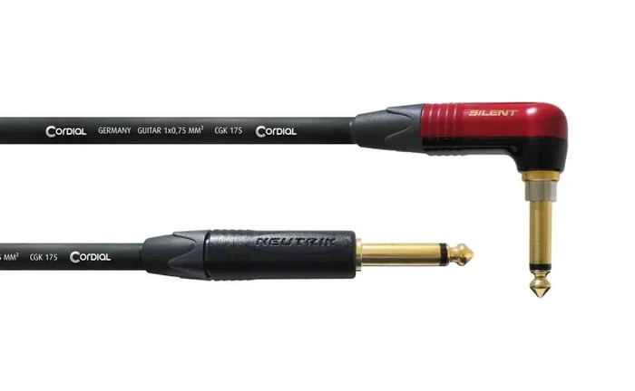 Cordial CSI RP-SILENT, Instrument Cable with Right Angled Silent Plug