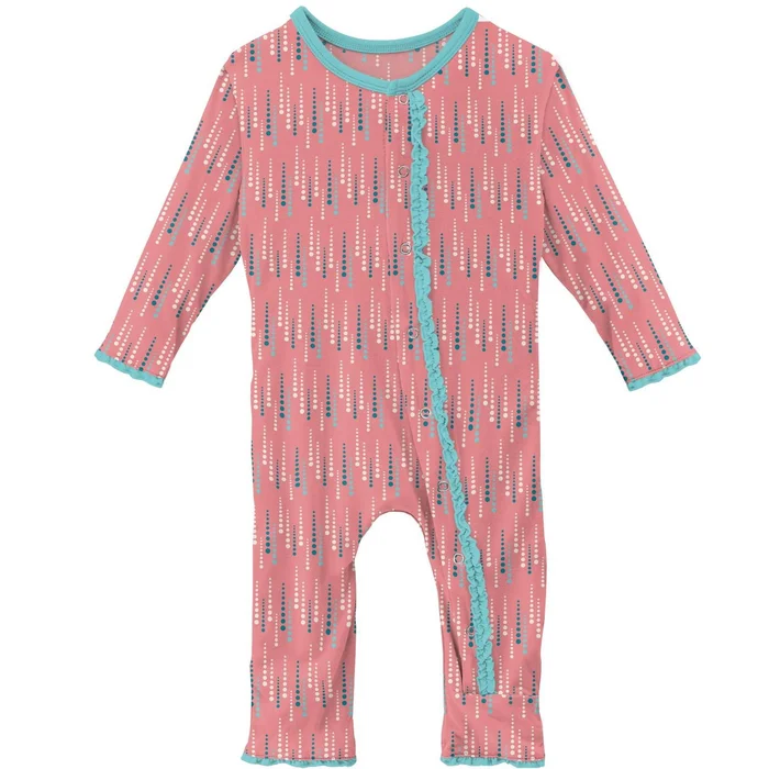 Coverall with Muffin Ruffles (Snaps/Zipper) – Strawberry Icicles
