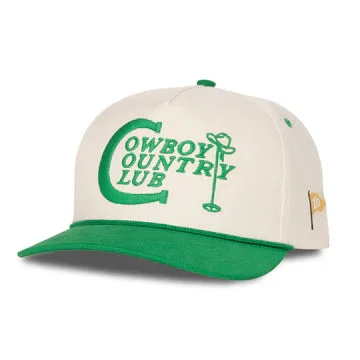 Cowboy Country Club Hat: Cream and Green